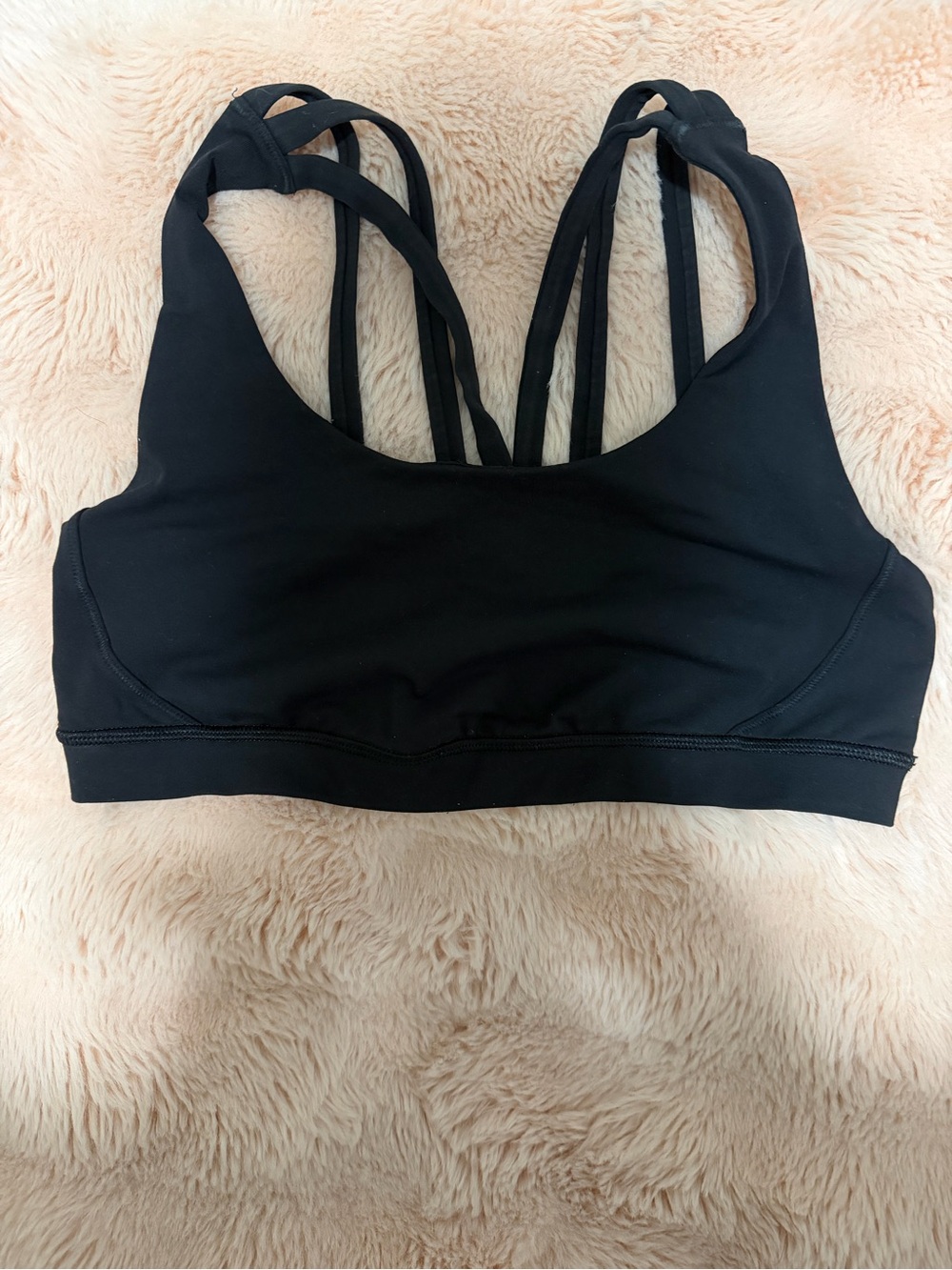 Lululemon Black Strappy Sports Bra